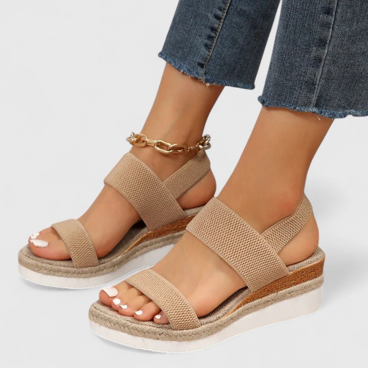 Women's arch support sandals. Orthopedic wedge design provides foot pain relief & comfort.
