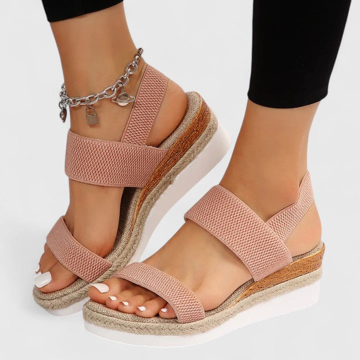 Women's comfortable & supportive orthopedic wedge sandals. Open-toe, arch support, slip-on.