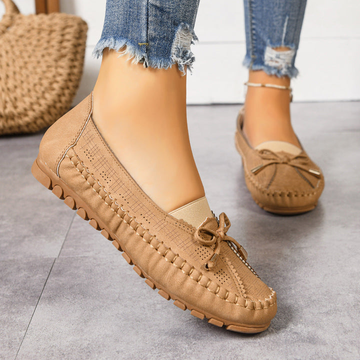 Women's slip-on wide fit orthopedic loafers, perfect for everyday walking comfort.