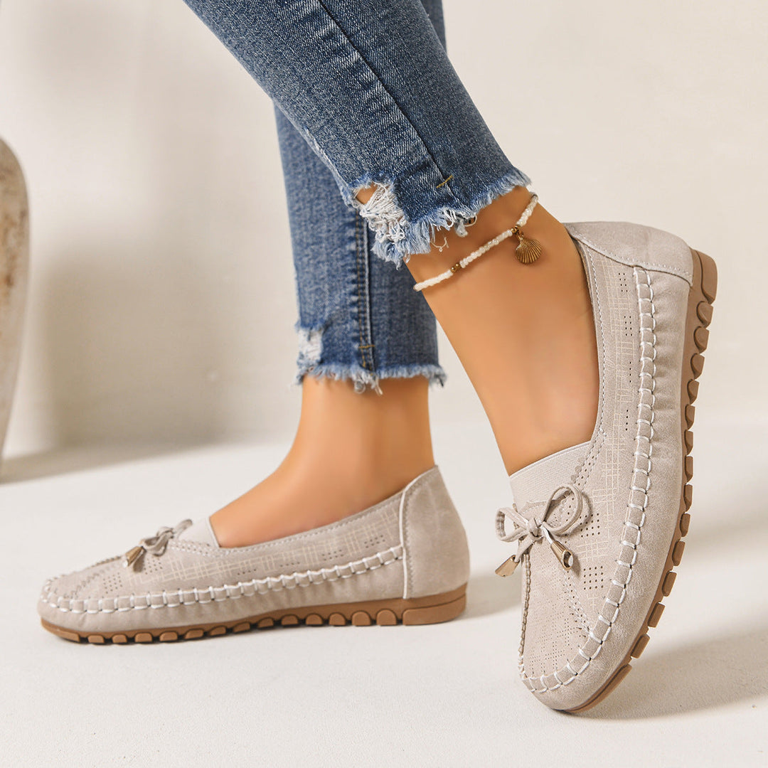 Everyday walking flats: Women's orthopedic wide fit loafers for comfortable daily wear.