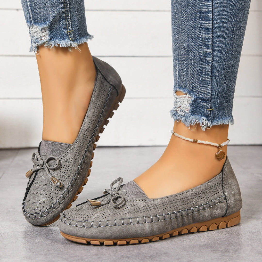 Women's comfortable orthopedic wide fit slip-on loafers, great for daily use.
