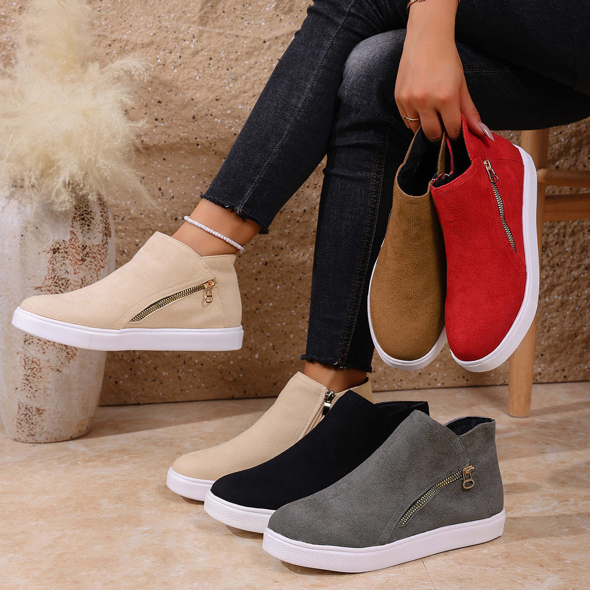 Orthopedic women's sneakers with excellent arch support & shock absorption for ultimate comfort.