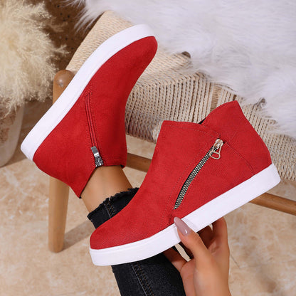 Comfortable women's orthopedic zip sneakers designed for all-day wear with superior foot support.