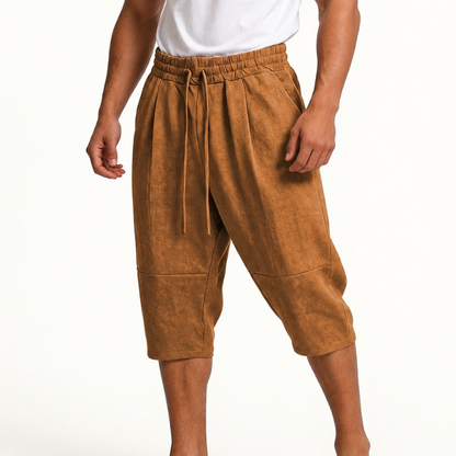 Stylish women's Osaka tailored cropped pants, relaxed fit with drawstring, great for spring and summer casual outfits.