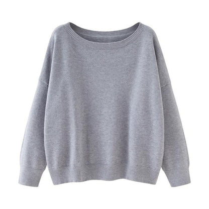 Comfortable women's Ovelin scoop neck sweater. Versatile layering top for everyday casual wear & effortless style.