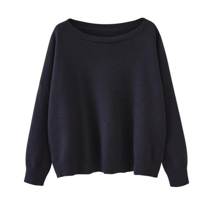 Soft women's Ovelin scoop neck sweater. A must-have comfortable layering piece for fall and winter fashion.