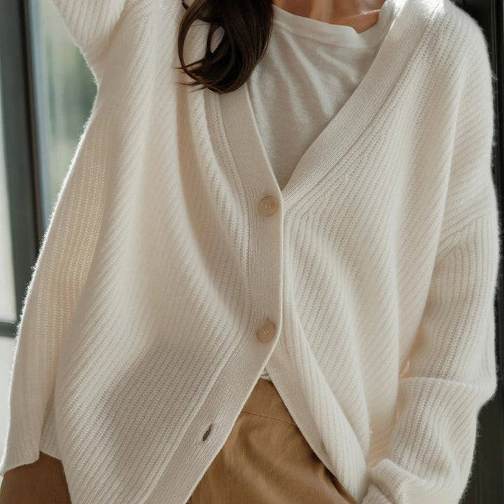 Everyday comfort: Women's oversized button-up cardigan, great for casual chic style.