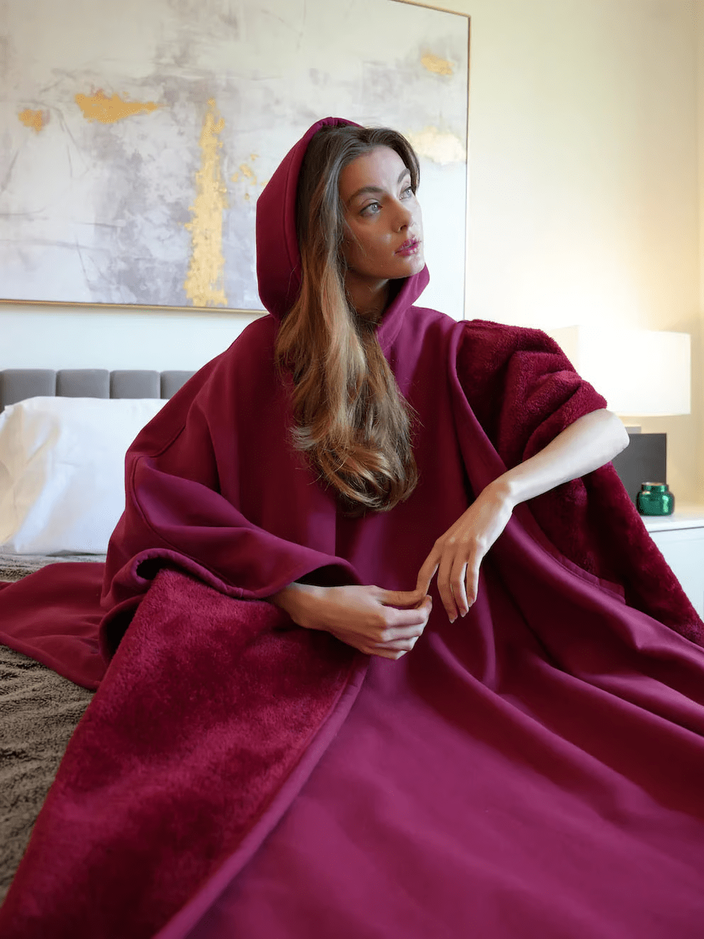 Relaxation hoodie: women's super soft, oversized, and calming top for coziness.