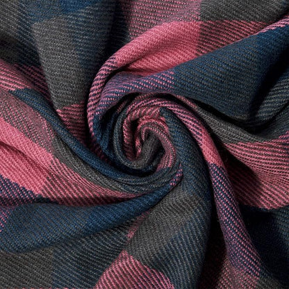 CozyPlaid oversized winter scarf, a women's warm fashion accessory.