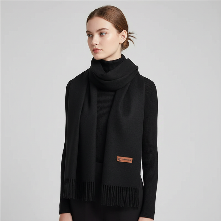 Statement oversized winter scarf for women, a soft & cozy fashion wrap enhancing any cold weather outfit.