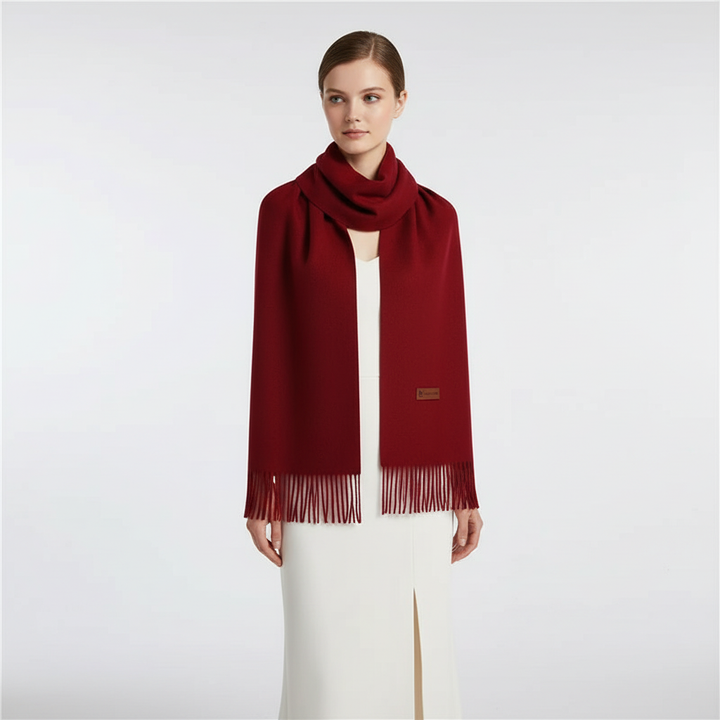 Elegant women's winter scarf, an oversized wrap offering a soft feel & stylish warmth for fall-winter fashion.
