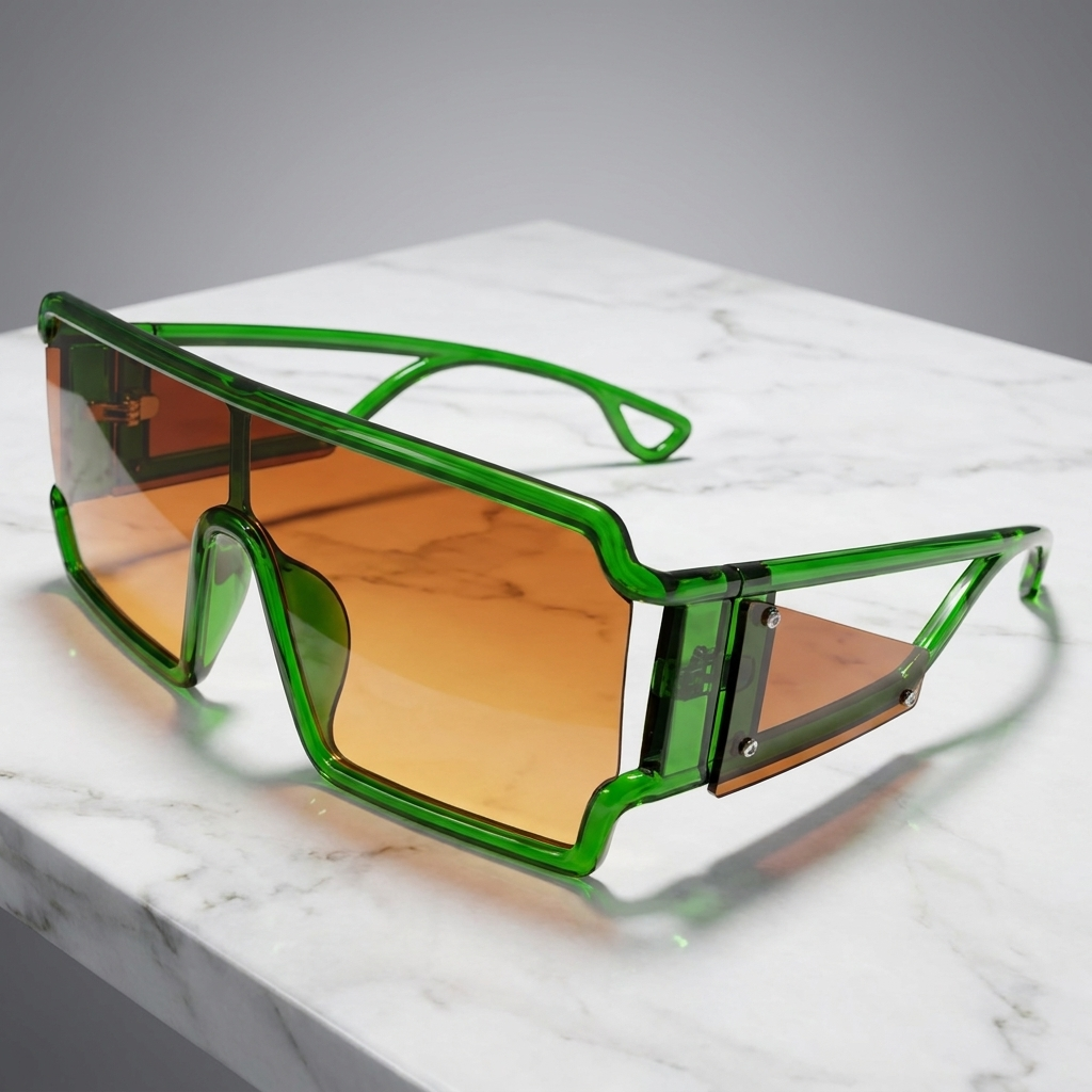 Elegant women's oversized square sunglasses, anti-reflective gradient lenses, UV400 protected, for outdoor fashion.