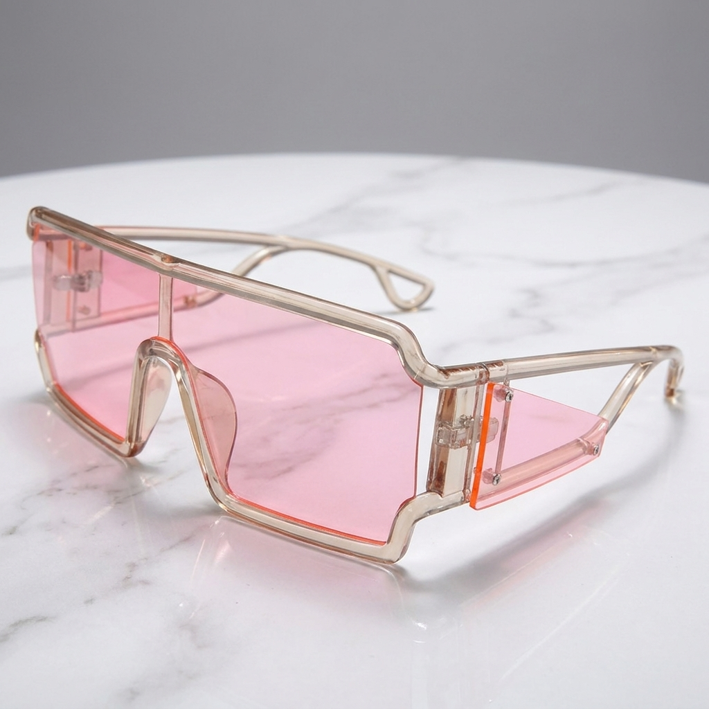 Chic women's oversized square frame sunglasses with UV400 & anti-reflective gradient lenses for stylish women.