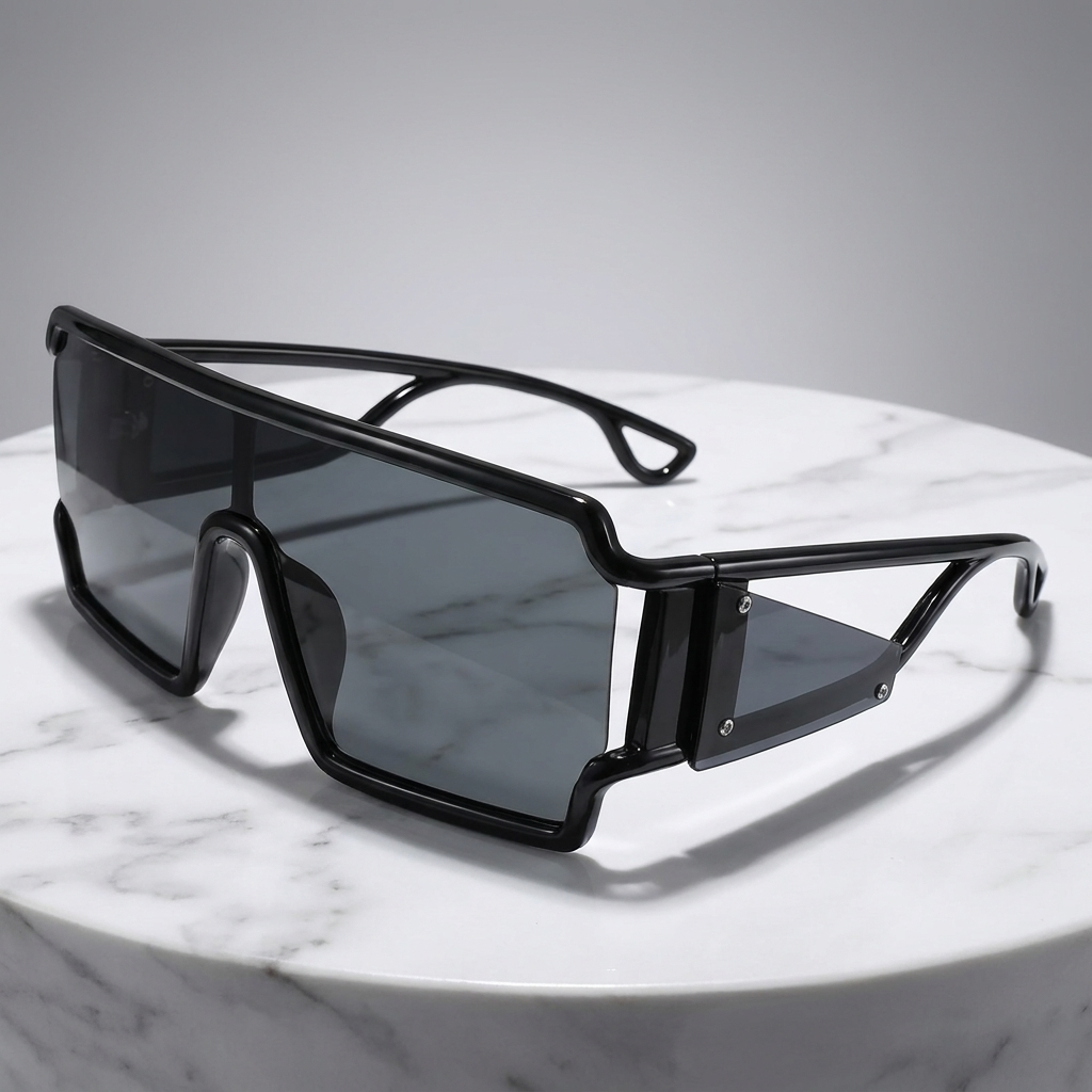 Women's stylish oversized square sunglasses, UV400 protected gradient lenses, ideal for fashion-forward outdoor wear.