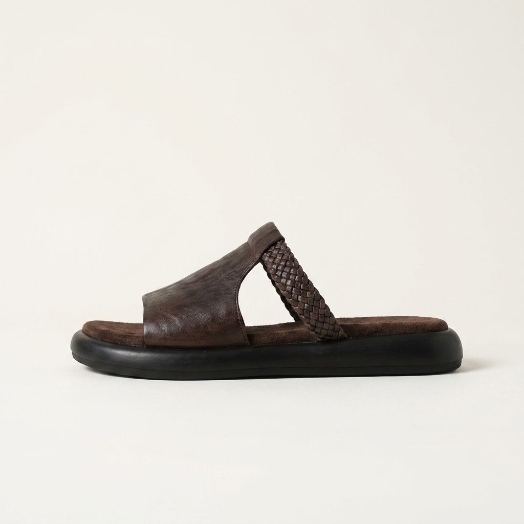 Fashionable women's Palermo open-toe flat slides, designed for comfortable walking and stylish spring outfits.