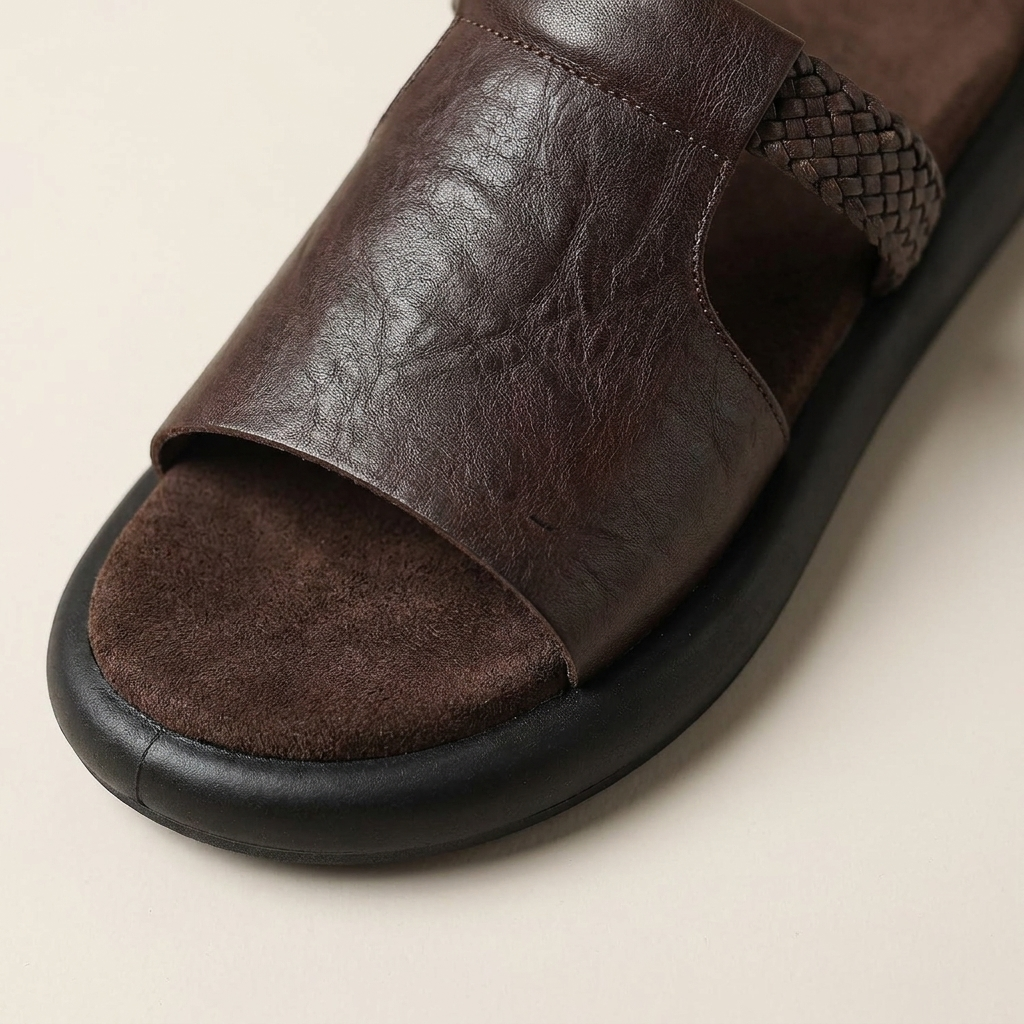 Summer-ready women's Palermo open-toe flat slides, easy slip-on footwear for relaxed and chic everyday style.
