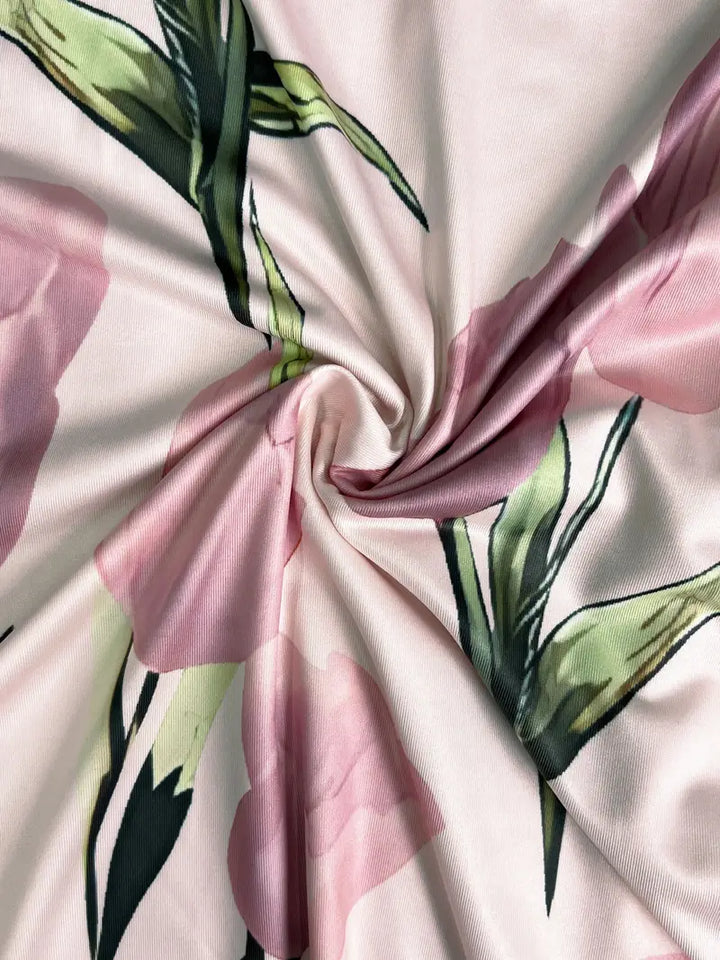 Vibrant pink floral maxi dress set for women, featuring a versatile jacket, great for summer garden parties.