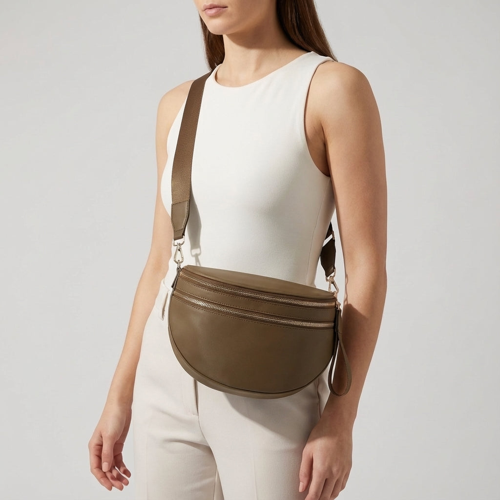 Chic women's plaid everyday bag, a classic crossbody style with organized compartments.