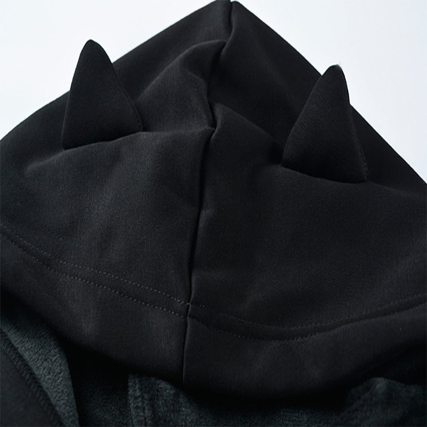 Trendy women's cropped cat ear hoodie in soft fabric, offering a unique, playful and cozy style.