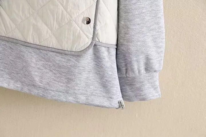 Warm plus size women's jacket, diamond quilted pattern, and a cozy hood for ultimate winter comfort.