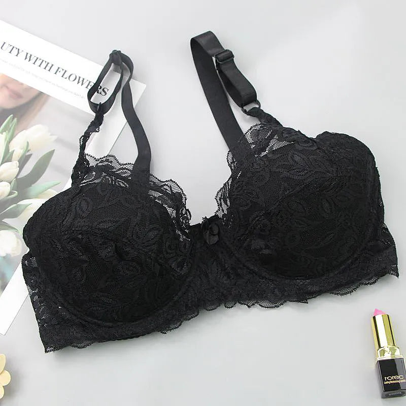 Everyday sexy plus size lace push-up bra for women, combining comfort with curve enhancement & lift.