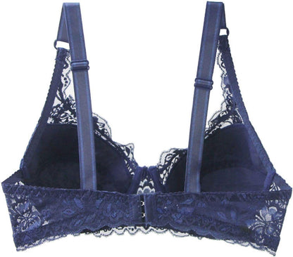Full figure women's intimate wear: a sexy lace push-up bra for ultimate comfort, support & curve definition.