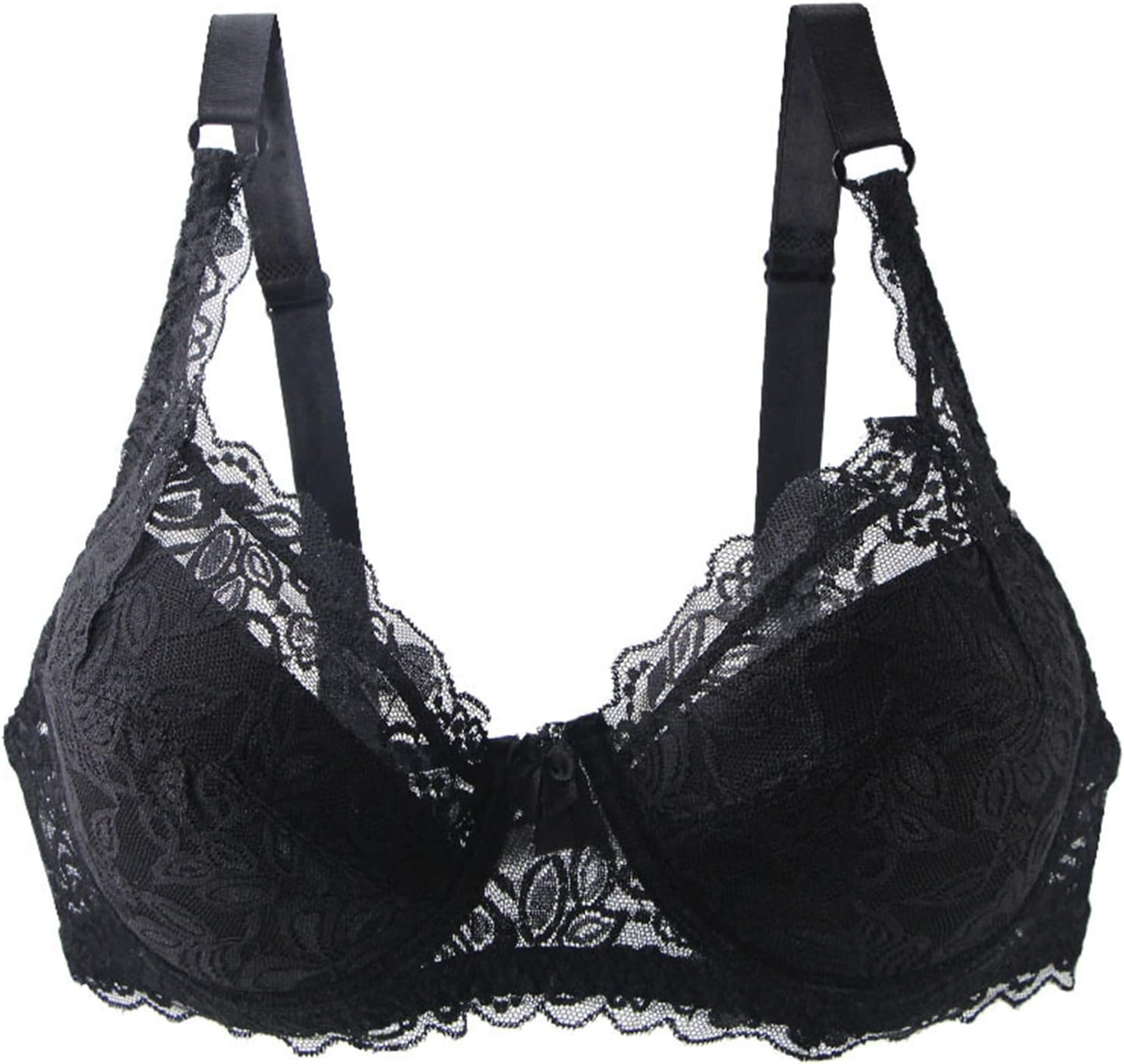 Comfortable & supportive plus size lace push-up bra for women, perfect for everyday wear & enhanced curves.