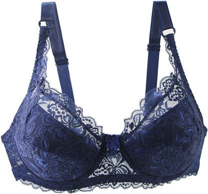 Full figure lace push-up bra for women, designed to enhance curves, lift, and provide ultimate support.