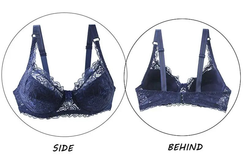 Women's intimate wear: a supportive plus size lace push-up bra, perfect for everyday comfort and shaping.