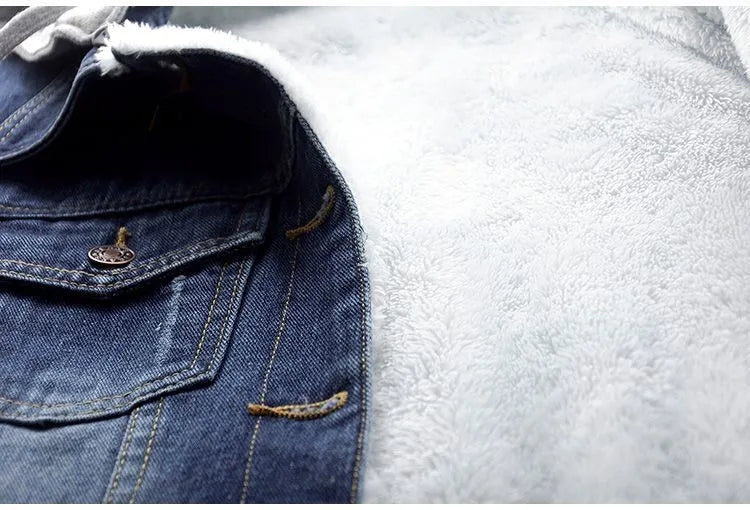 Light blue plus size hooded jacket for women, a comfortable casual denim outerwear piece for fall fashion.