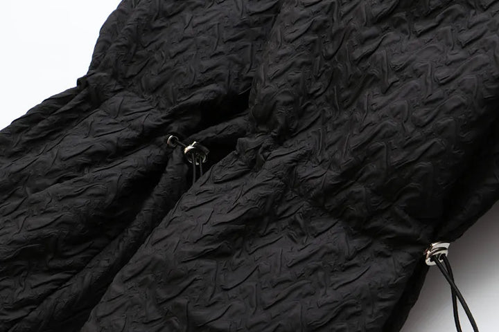 Women's oversized winter jacket, mid-length and super cozy.
