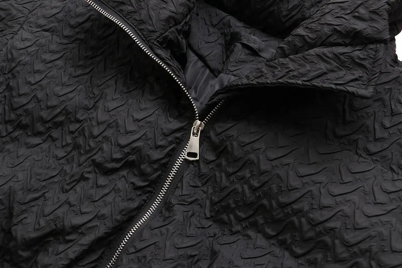 Mid-length women's warm winter coat, plus-size for cold.
