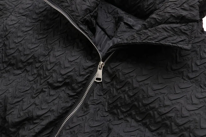 Mid-length women's warm winter coat, plus-size for cold.