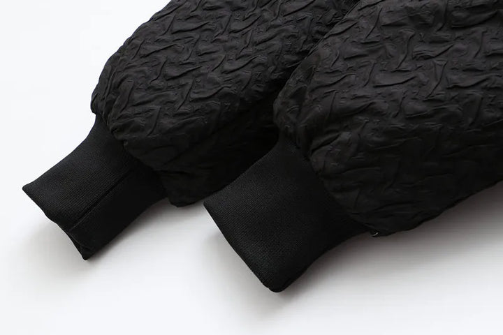 Mid-length women's plus-size coat, warm for cold weather.