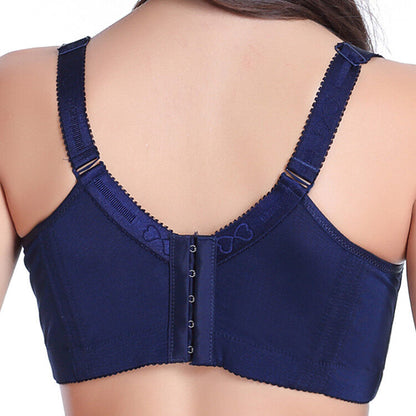 Fashionable women's plus-size minimizer bra, offering full coverage support as stylish intimates.