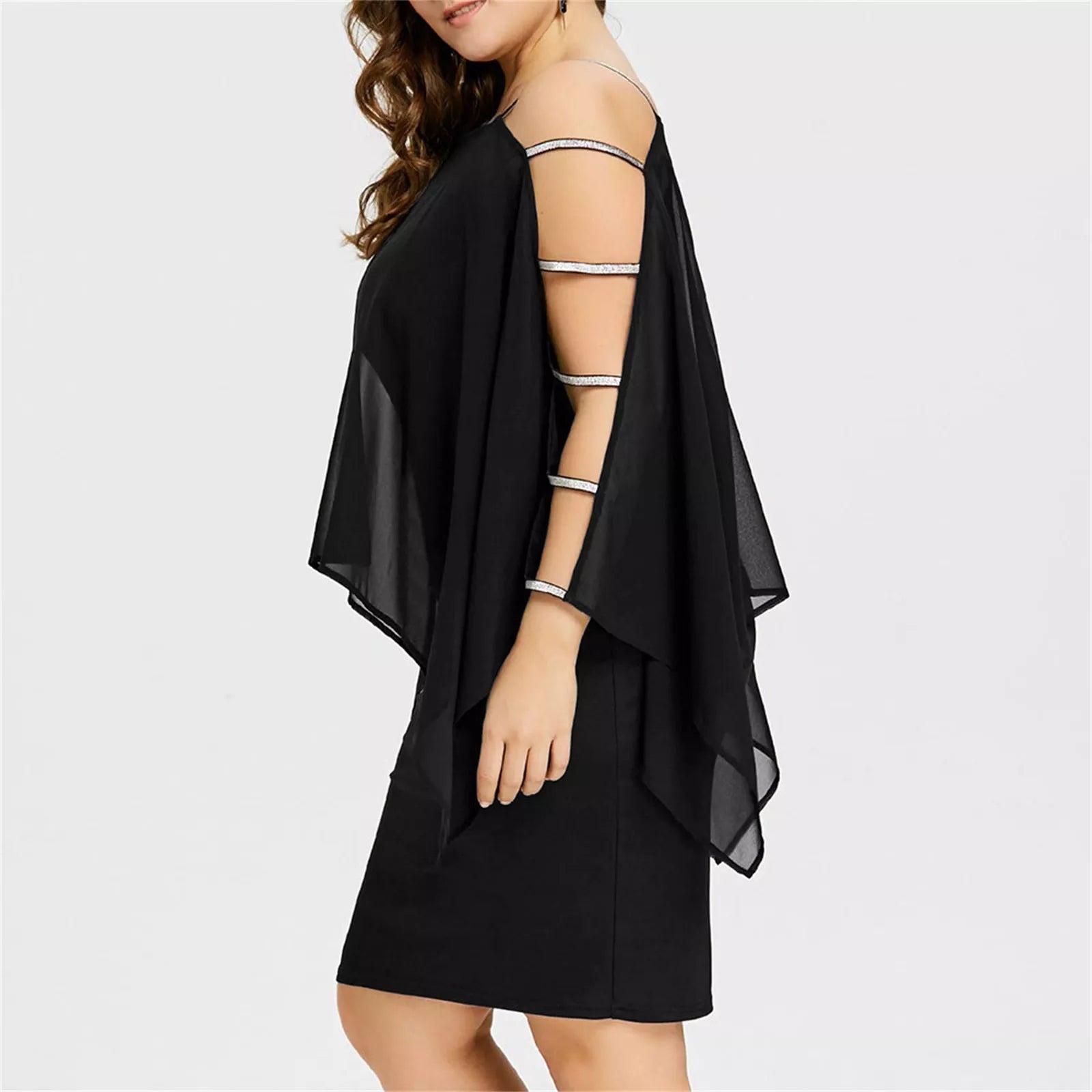Unique off-shoulder plus size lace swing dress, vintage elegance for special occasion curvy fashion.