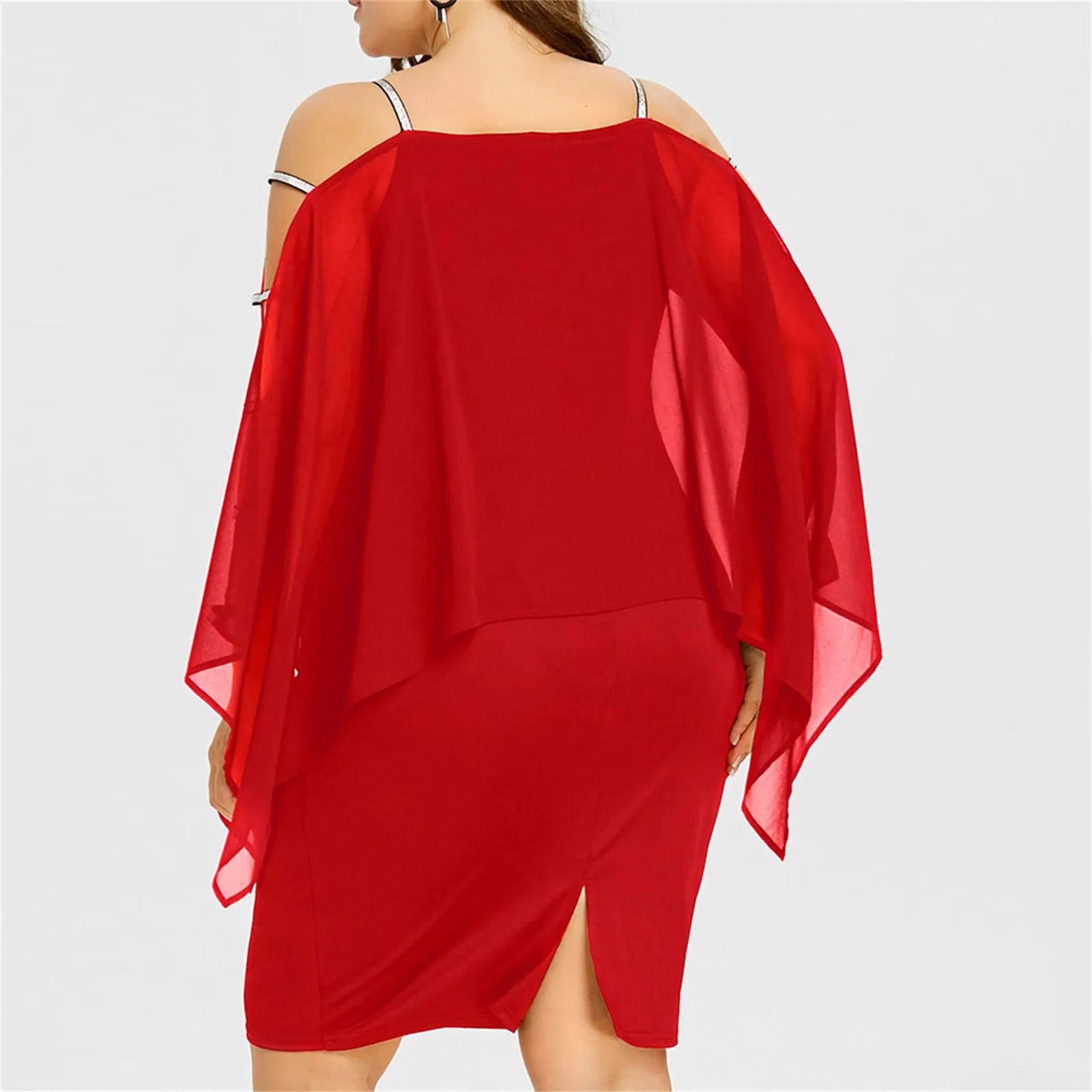 Gala-ready plus size off-shoulder lace dress, a stunning swing dress for formal and semi-formal events.