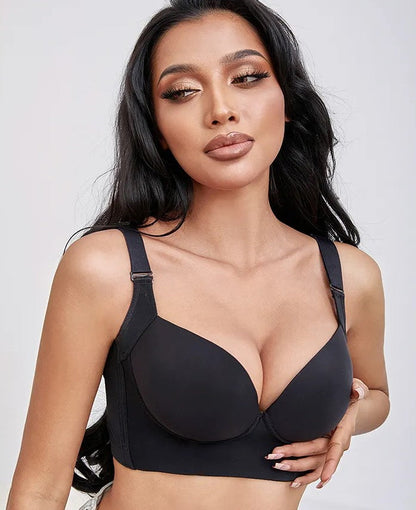 Deep cup plus-size push-up bra for women. Full coverage & superior wireless support for a flattering fit.