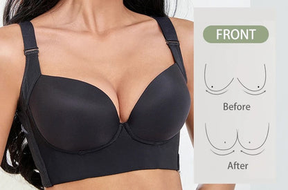 Everyday plus-size push-up bra, deep cups, wireless. Comfort lingerie for all-year wear & ample support.
