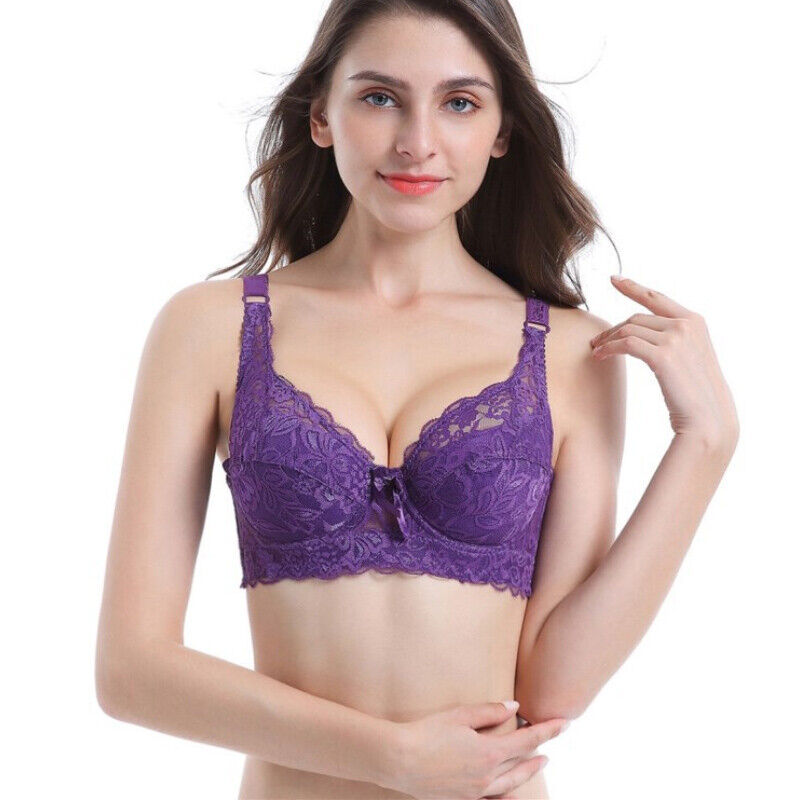 All-day comfort women's plus-size wire-free bra. Supportive, full coverage lingerie with padded cups & adjustable straps.
