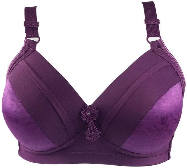 Back closure wire-free bra for plus size women, full coverage & comfortable, essential lingerie.
