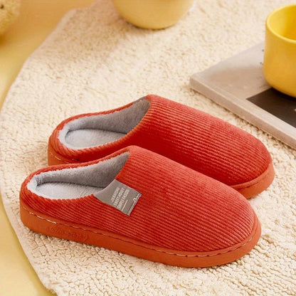 Women's soft plush comfort slippers, essential cozy house shoes for ultimate home relaxation.