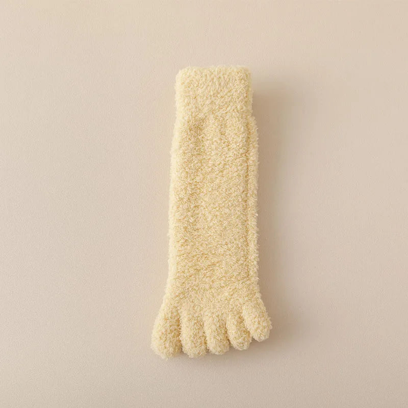 Softest women's plush toe socks, designed for cozy warmth and home comfort. Ideal winter loungewear footwear.