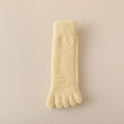 Softest women's plush toe socks, designed for cozy warmth and home comfort. Ideal winter loungewear footwear.