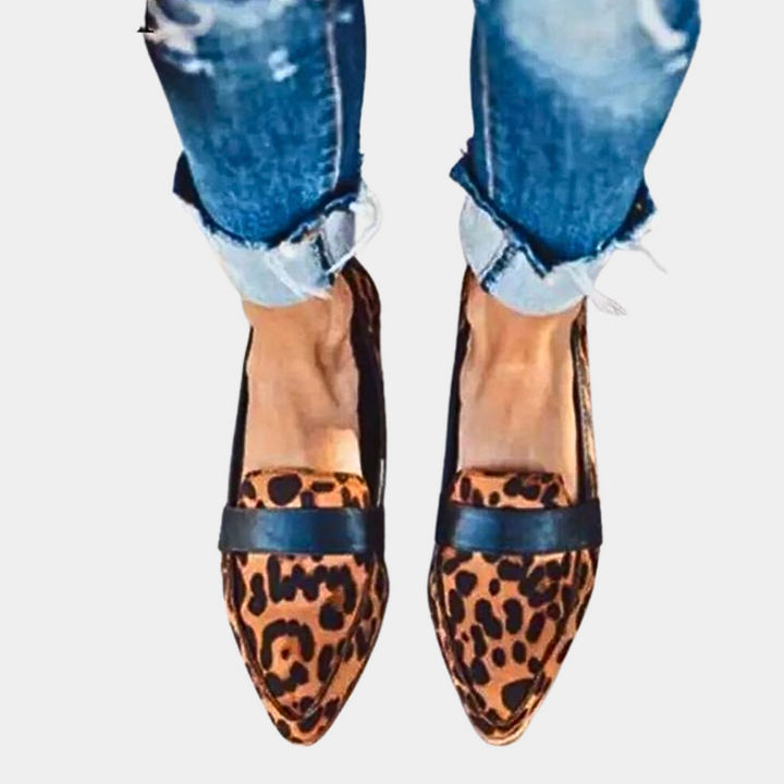 Comfortable women's slip-on loafers with a chic pointed toe, ideal for all-day wear.