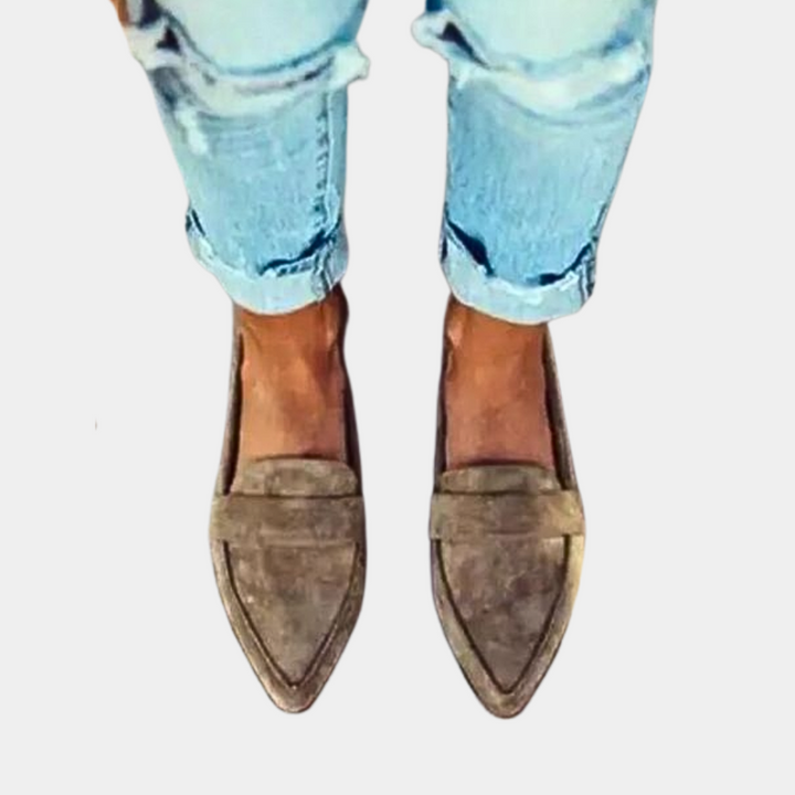 Versatile pointed-toe slip-on loafers for women, great for casual outings or office fashion.