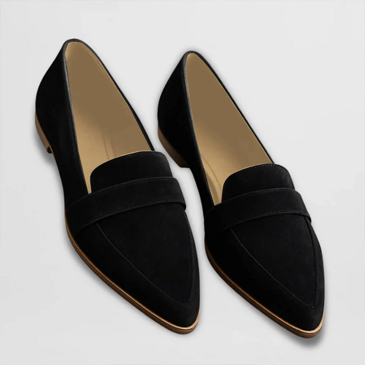 Women's pointed-toe slip-on loafers, comfortable flats for office, casual & versatile everyday fashion.