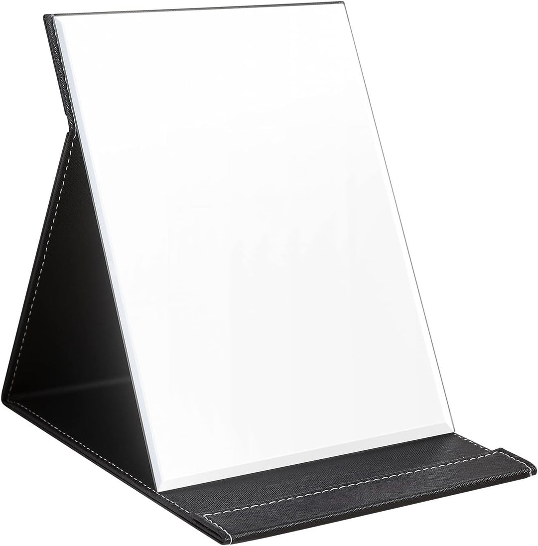 Stylish compact make-up mirror with stand, a perfect portable beauty accessory and gift for women.
