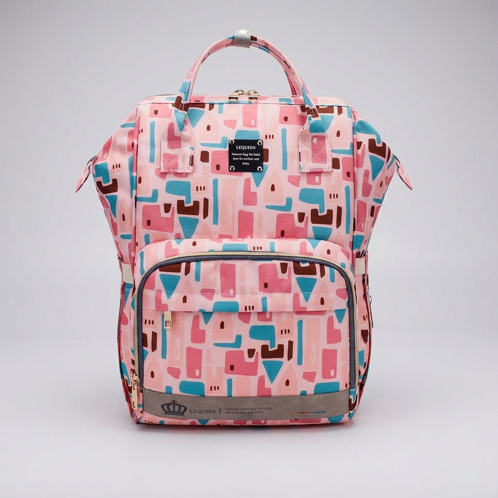 Ergonomic baby travel backpack with padded shoulder straps & stroller clips for hands-free convenience.