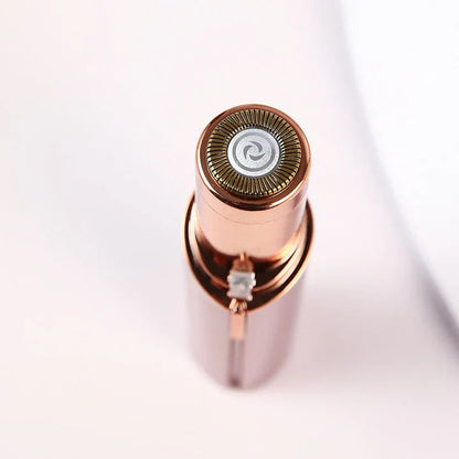 Women's electric facial hair remover for sensitive skin, ensuring effortless and smooth hair removal.